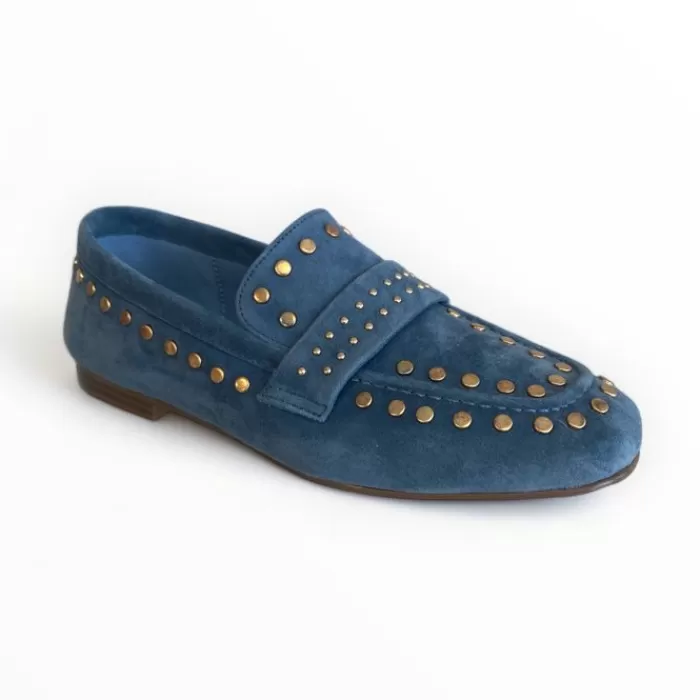 LODI Flats- Blue Suede Loafer